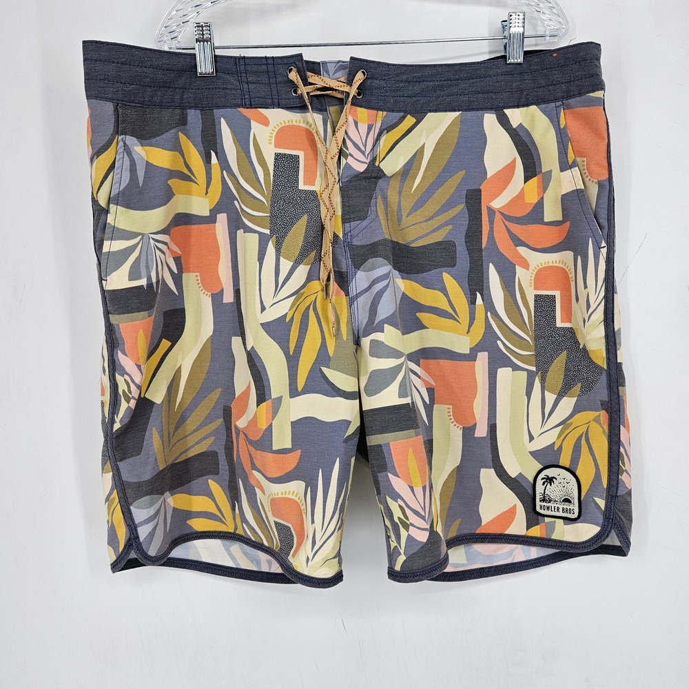 Howler Bros Board Shorts Mens 40 Stretch Bruja Tropical Print Floral Hawaiian